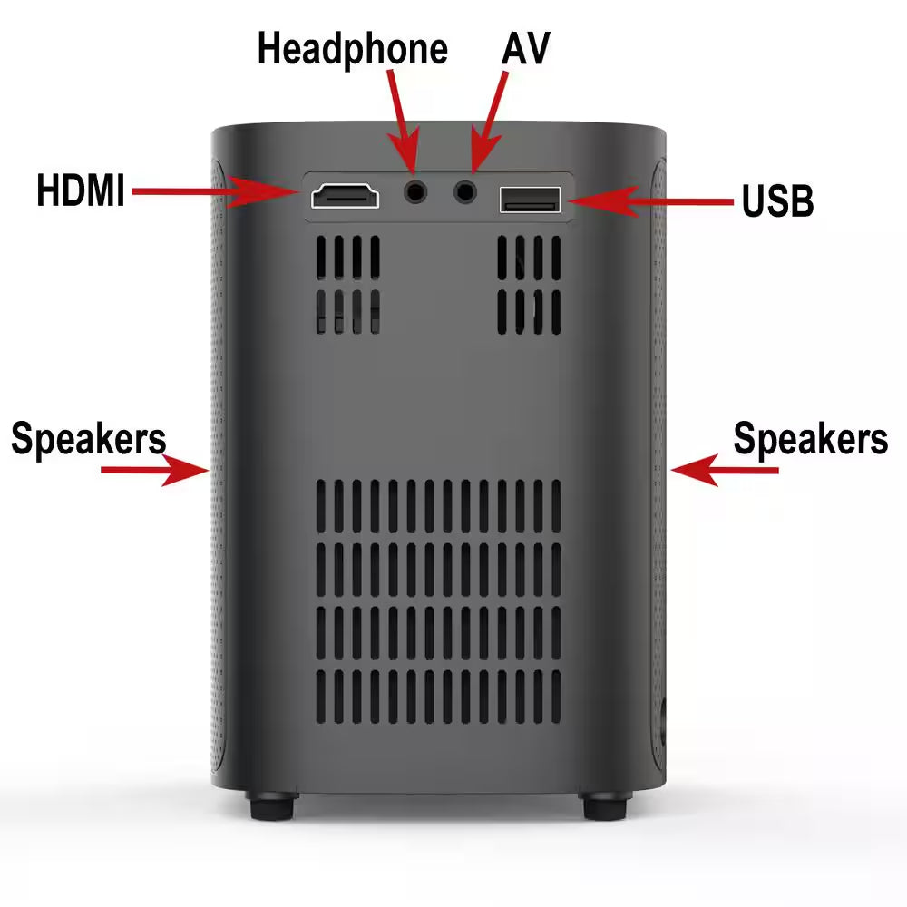 USB Projector Kit-Atmosfx Boo Crew USB Projector 5.5 Ft. X 9 Ft. L Gray Holographic Screen