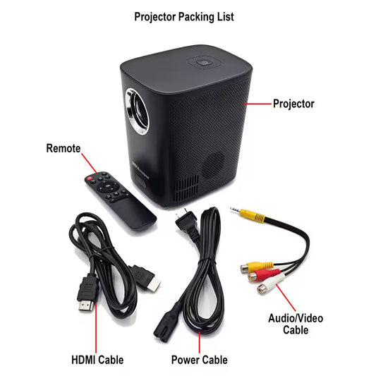 USB Projector Kit-Atmosfx Boo Crew USB Projector 5.5 Ft. X 9 Ft. L Gray Holographic Screen