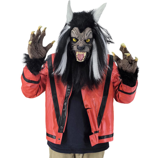 Impersonator Michael Joseph Jackson Costumes Stuff Werewolf Bloodcurdling Mask Thrilling Vocal Concert for Halloween